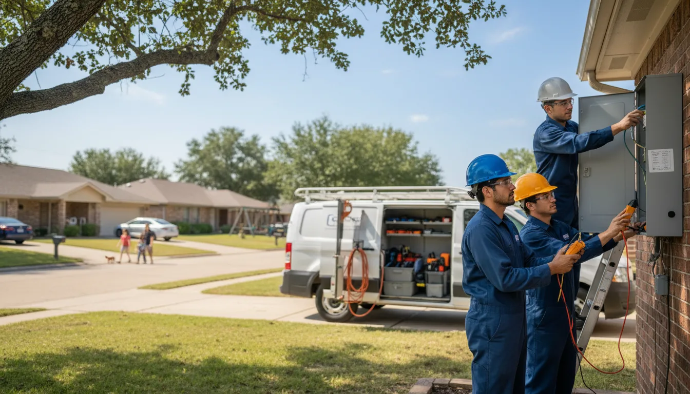 Certified electrician providing emergency electrical services in Luebbering, MO